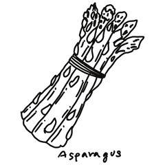 Asparagus drawing cartoon, Asparagus for cooking and food