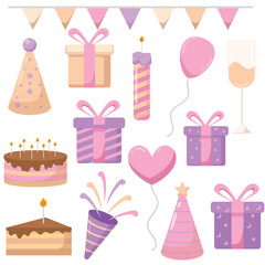 set of birthday party element collection