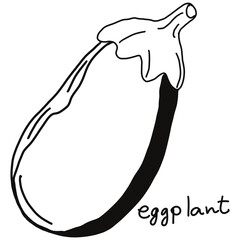 eggplant drawing cartoon, eggplant for cooking and food
