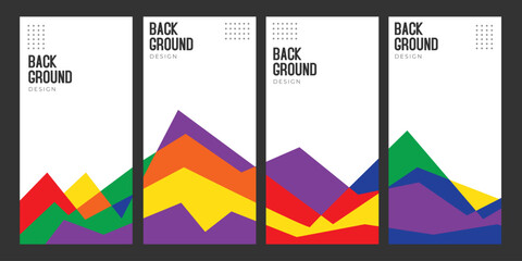 Vector colorful abstract fluid geometric background