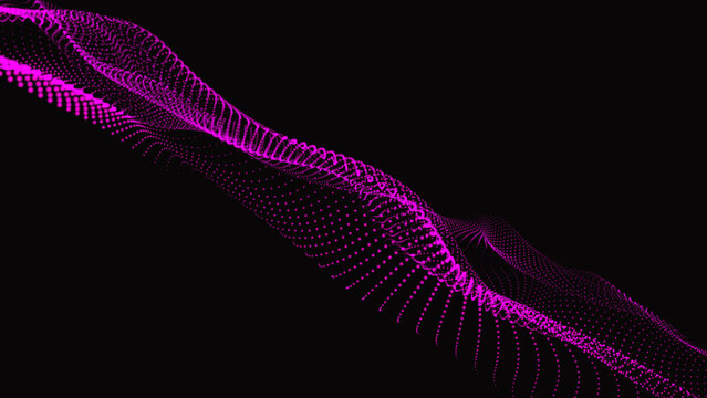 Innovative Trapcode Form Animations background. technological abstraction color wave. Using trapcode form, create an animated background that loops. Background of abstract digital shapes.