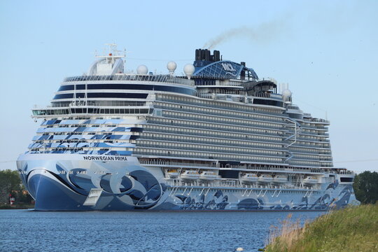 Velsen, the Netherlands - June 2nd, 2023: Norwegian Prima Cruise Ship