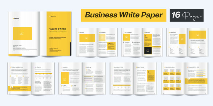 White Paper Template White Paper Layout White Paper Design Template