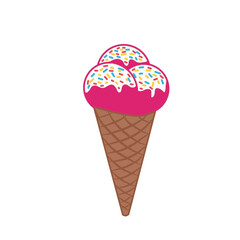 ice cream isolated on white