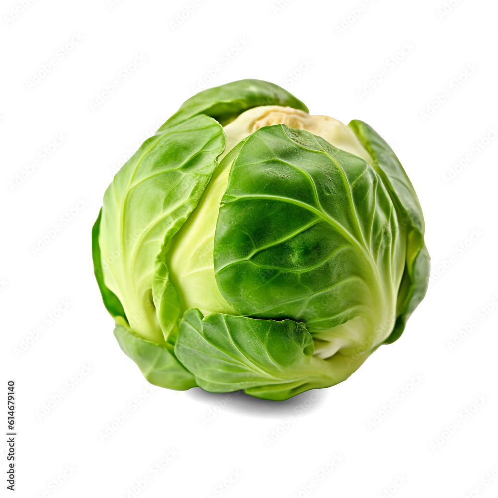 Wall mural brussel sprout isolated on transparent or white background, png - Wall murals