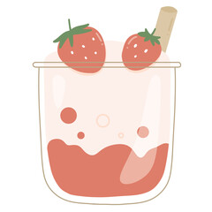 Strawberry soda Cafe drink