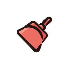 Dustpan - Cleaning and housekeeping icon/illustration (Hand-drawn line, colored version)