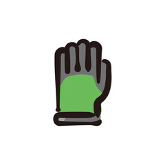 Gloves - Cleaning and housekeeping icon/illustration (Hand-drawn line, colored version)