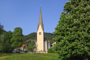 Fototapeta na wymiar St. Margareth church in Bayrischzell, Bavaria - Germany