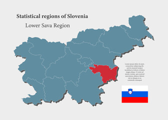 Vector map Slovenia and Lover Sawa region