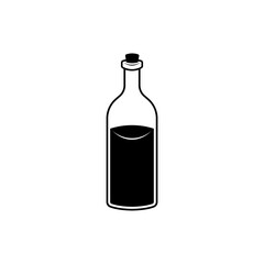 Bottle beer icon isolated on white background.