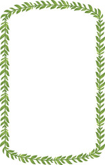 Rectangle Shape leaves frame green leaf wreath frame picture vector photo frame floral border decoration botanical branches elements winner award wedding anniversary new year Christmas congratulations