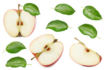 Red apple isolated on white background