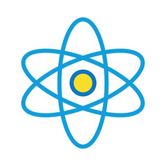 atom sign symbol vector color icon