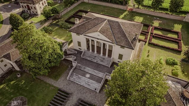Aerial View of Villa Badoer in Fratta Polesine
