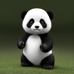 Cute tiny little panda cub , Generative AI