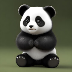 Cute tiny little panda cub , Generative AI