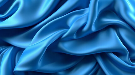 Obraz premium Illustration of a detailed close-up of a rich blue fabric texture with intricate patterns and designs