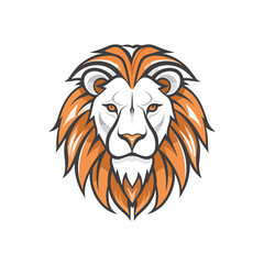 Obraz na płótnie Canvas Lion logo in minimalism