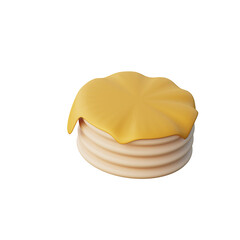 3D Pancake Illustration