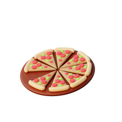 3D Pizza Illustration
