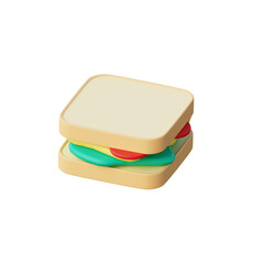 3D Sandwich Illustration