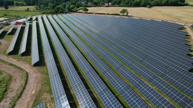 champ de panneau solaire