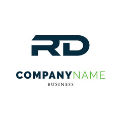 Fototapeta na wymiar Initial Letter RD Icon Logo Design Template