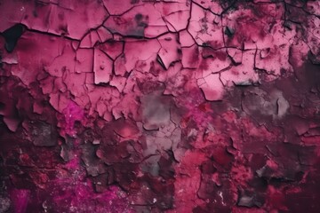 Black raspberry red color rough surface. Toned old concrete wallpaper background. Generative AI.