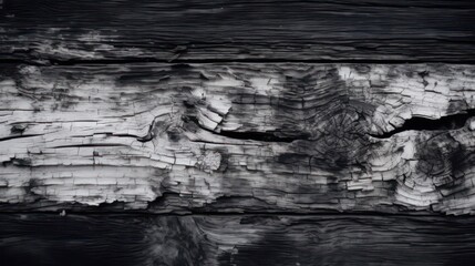 Black white wood texture. Old cracked wooden surface. Old cracked wooden surface wallpaper background. Generative AI.