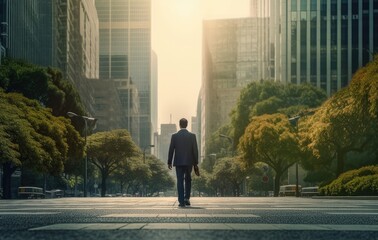 Obraz premium Start, Competition Concept. Low Section of Businessman Steps into Start Line on Running Track and Moving Forward to New Challenge. Created with Generative AI technology.