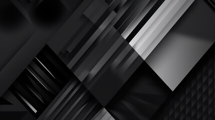 Modern black white abstract wallpaper background. Minimal. Gradient black wallpaper background. Generative AI.
