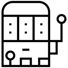 arcade machine icon. A single symbol with an outline style