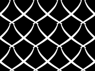 Black and white seamless tillable simple pattern with floral and ornamental accents