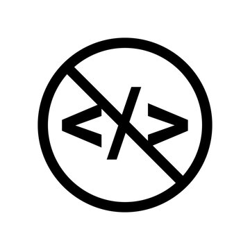 Low coding developing application background vector design icon. Low code banner digital concept sign.