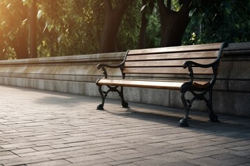 Bench park background. Generate Ai