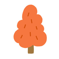 Cute autumn korean tree sticker png