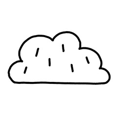 Cute doodle line korean tree sticker png