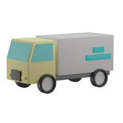 3D Delivery Truck Illustration