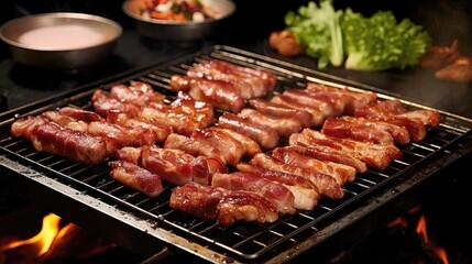 Sizzling Delight: A Flavorful Journey of Korean Barbecue Grilling. Generative AI 6