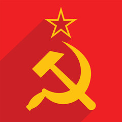 hammer and sickle, soviet union, vector illustration 
