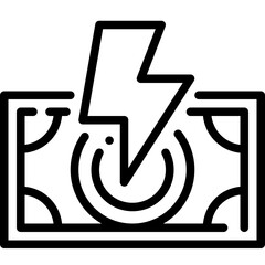 bankruptcy line icon