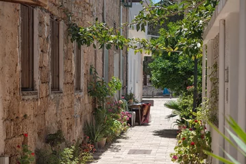 Gordijnen Cozy pedestrian street in the old town of Famagusta. Cyprus © kirill_makarov