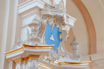 Saint Sophia Cathedral Interior, Polotsk, Belarus. Freemason symbol eye