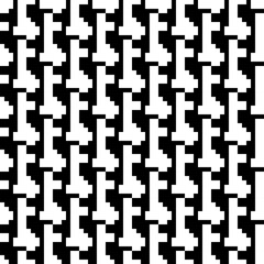 Repeated puzzle figures background. Seamless surface pattern design with mosaic ornament. Ethnic embroidery motif. Grid wallpaper. Digital paper for page fills, web designing, textile print. Vector.