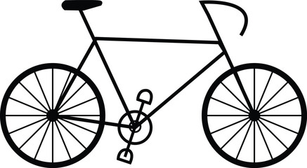 bicycle vector art .silhouette of a bicycle