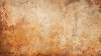 Fototapeta na wymiar Brown background with grunge texture, watercolor painted mottled brown background with vintage marbled textured design on cloudy sepia brown banner, distressed old antique parchment pa. Generative AI.