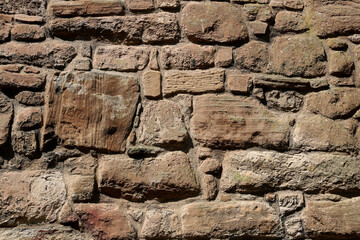 Ancient Stone Wall in an Old Country Church