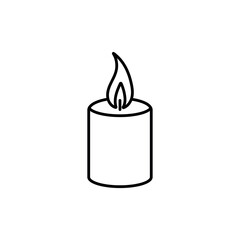 Candle line icon, logo vector