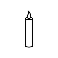 Candle line icon, logo vector